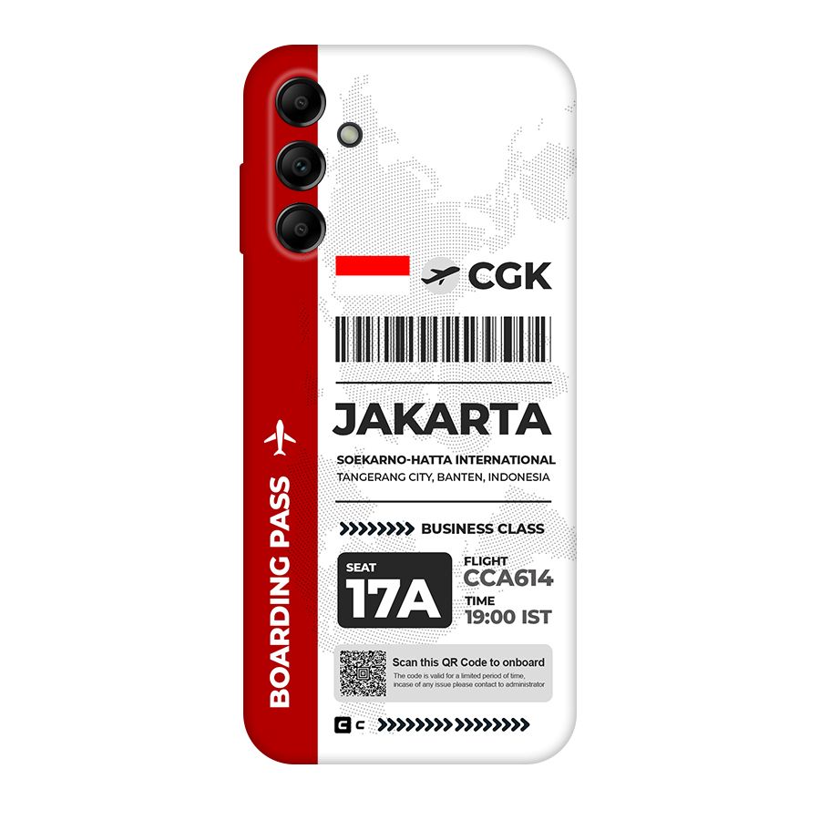 International Boarding Pass Jakarta Original Polycarbonate Back Case for Galaxy A14 5G