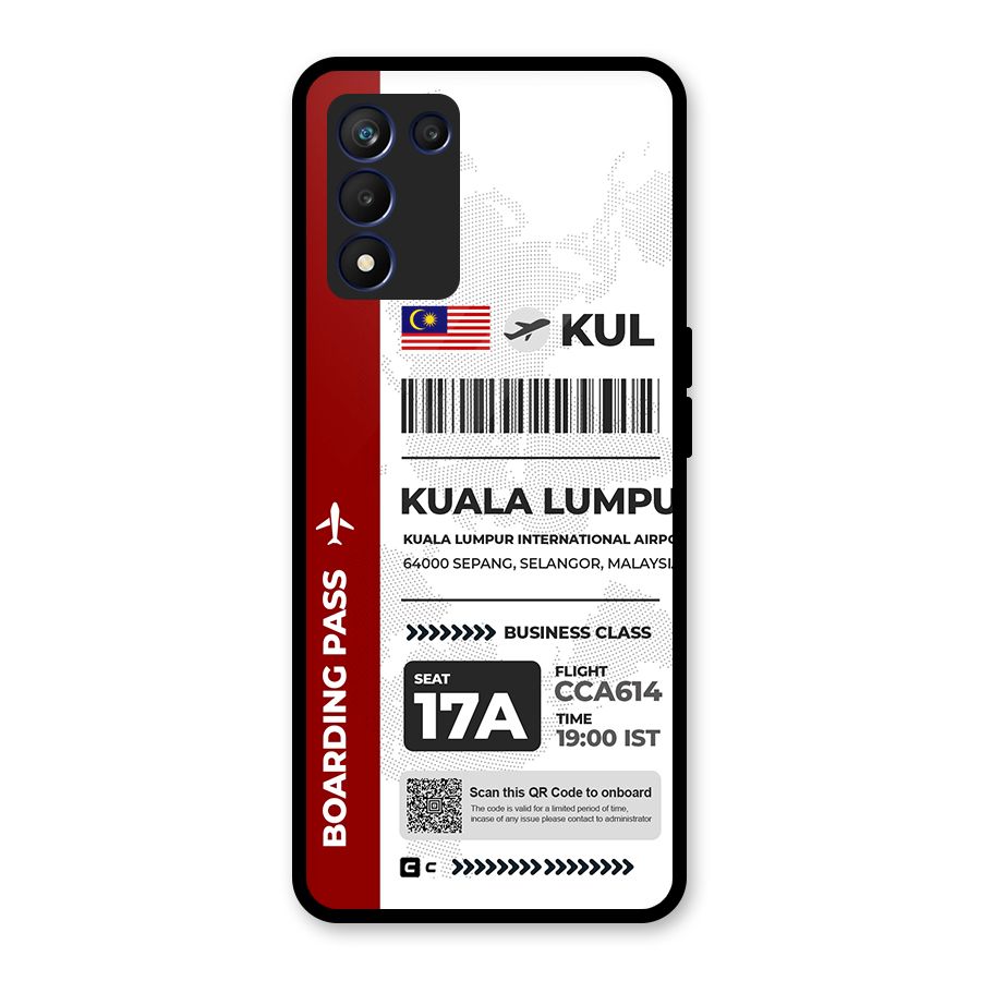 International Boarding Pass Kuala Lumpur Glass Back Case for Realme 9 5G Speed
