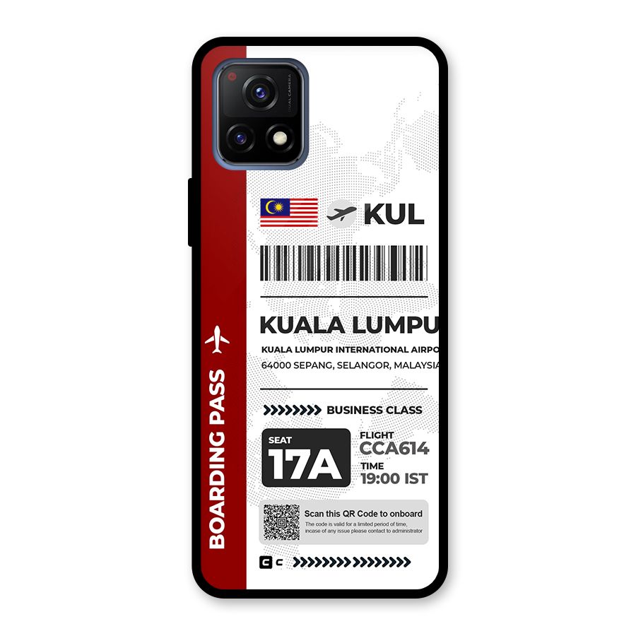 International Boarding Pass Kuala Lumpur Glass Back Case for Vivo Y72 5G