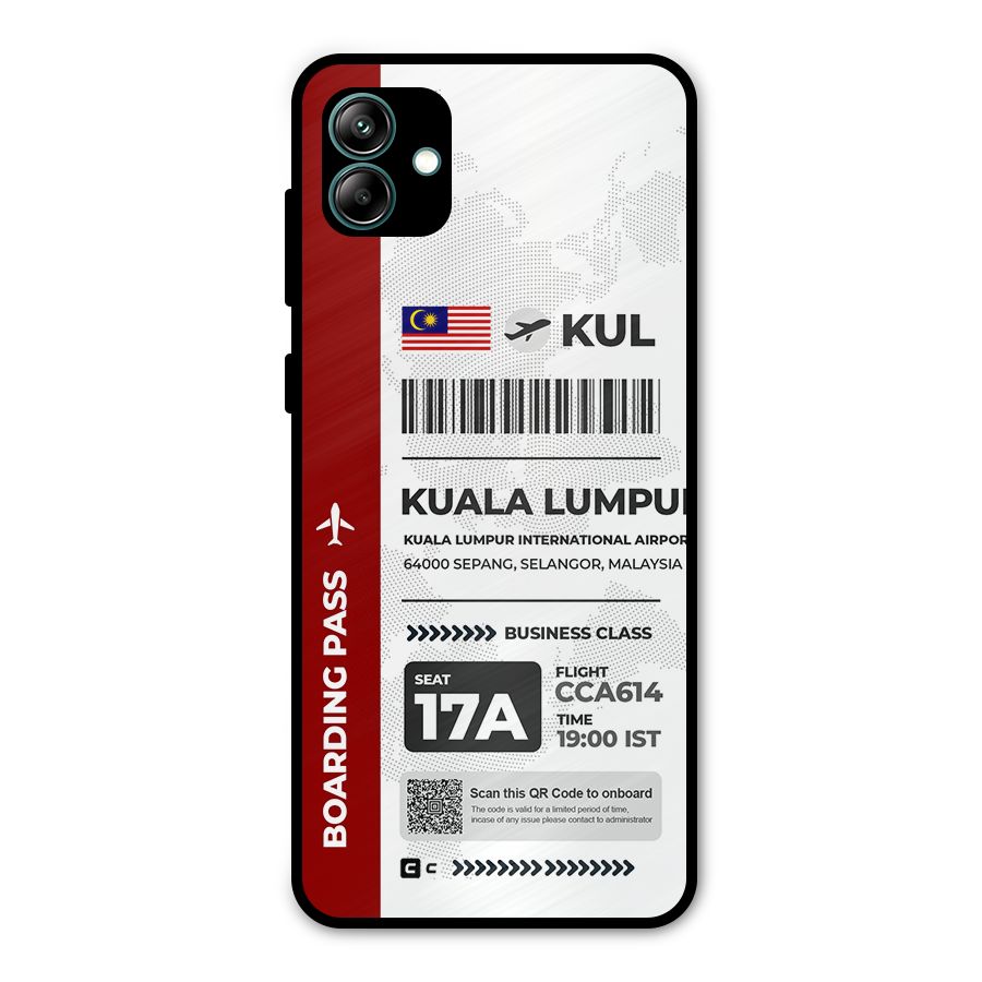 International Boarding Pass Kuala Lumpur Metal Back Case for Galaxy A04