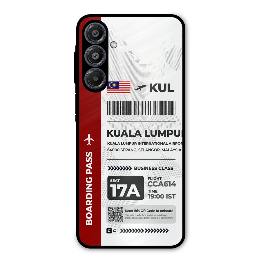 International Boarding Pass Kuala Lumpur Metal Back Case for Galaxy A16 5G