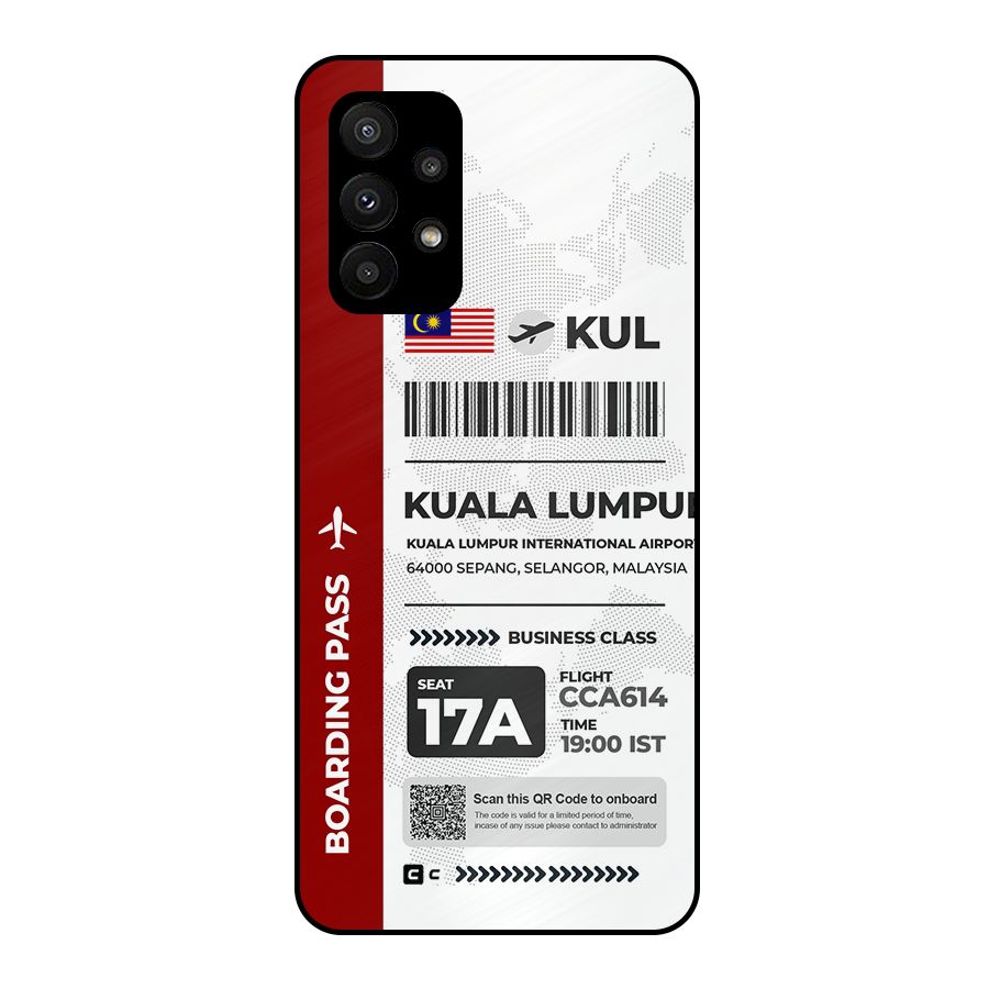 International Boarding Pass Kuala Lumpur Metal Back Case for Galaxy A23