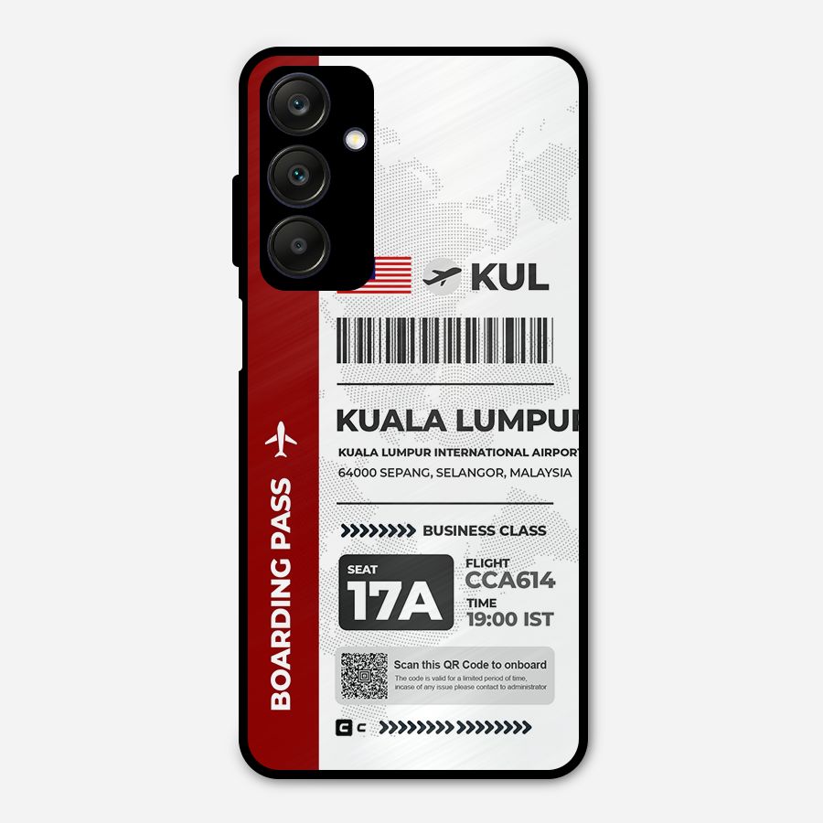International Boarding Pass Kuala Lumpur Metal Back Case for Galaxy A25 5G