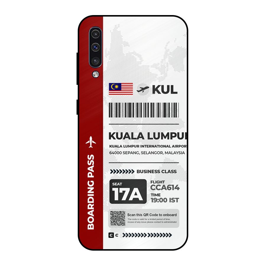 International Boarding Pass Kuala Lumpur Metal Back Case for Galaxy A30s