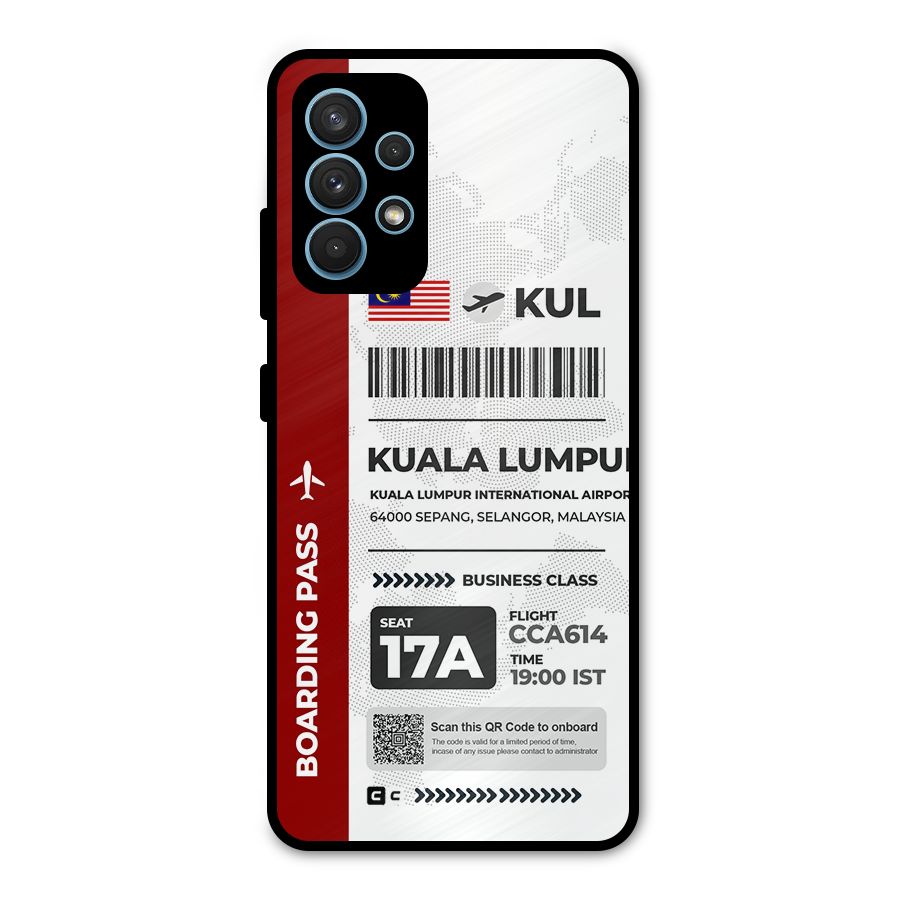 International Boarding Pass Kuala Lumpur Metal Back Case for Galaxy A32