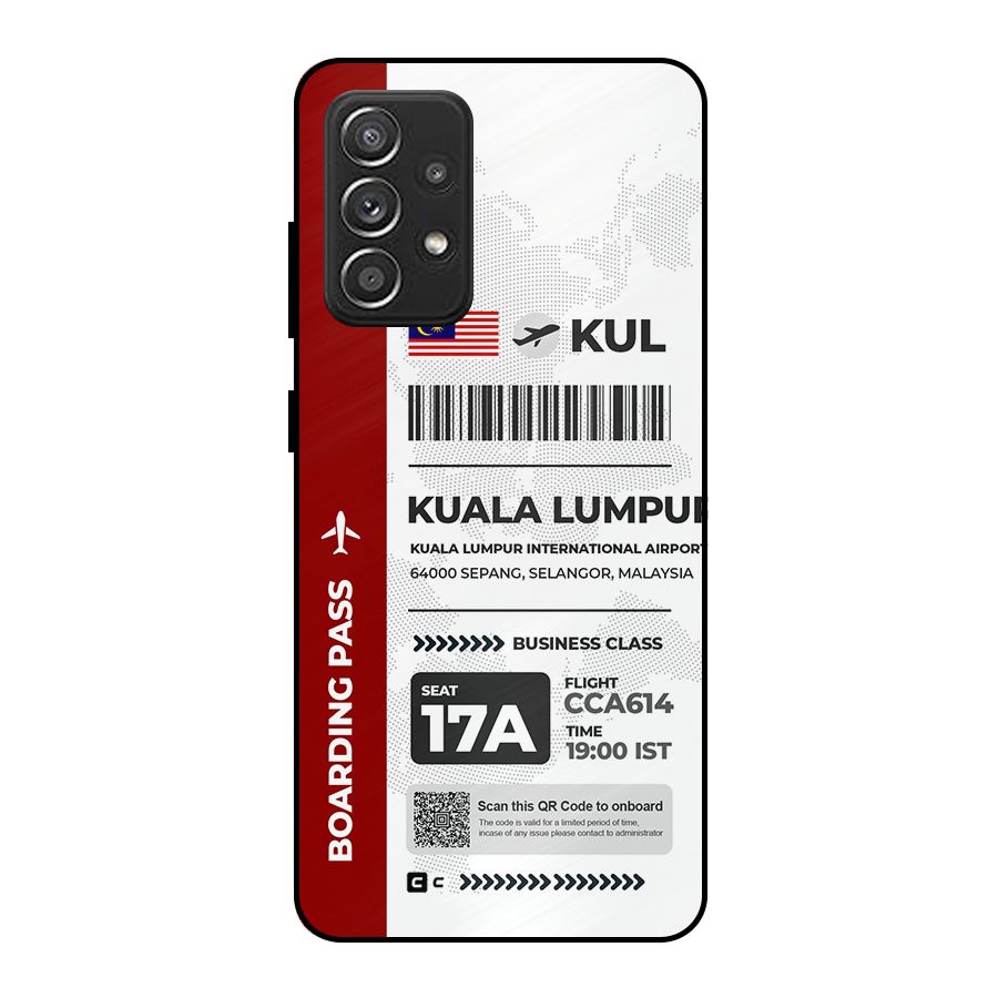International Boarding Pass Kuala Lumpur Metal Back Case for Galaxy A52s 5G
