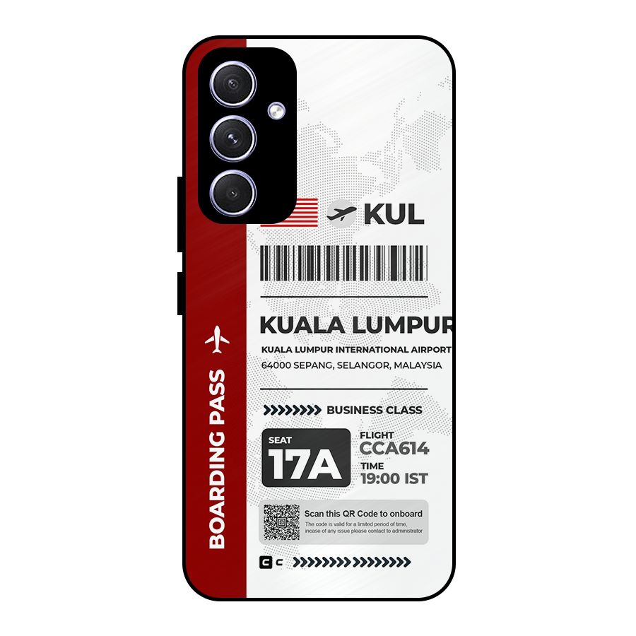 International Boarding Pass Kuala Lumpur Metal Back Case for Galaxy A54