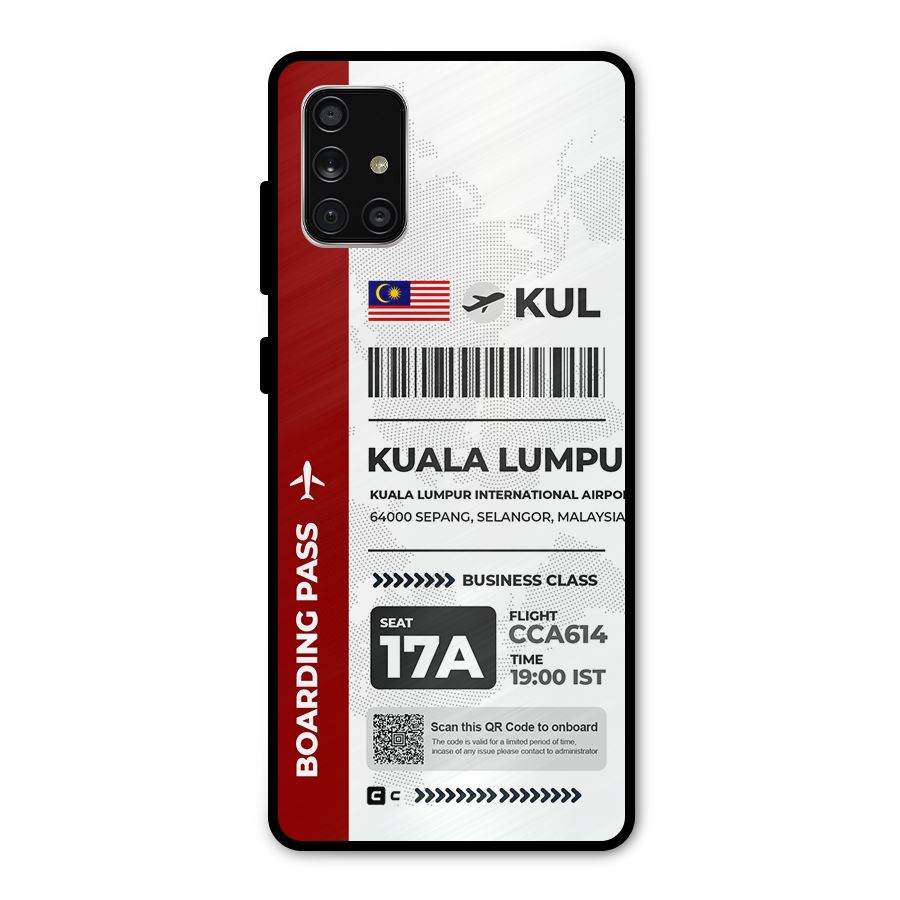 International Boarding Pass Kuala Lumpur Metal Back Case for Galaxy A71