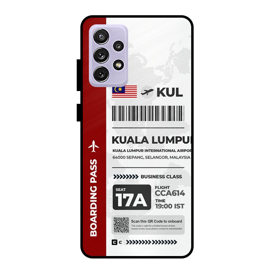 International Boarding Pass Kuala Lumpur Metal Back Case for Galaxy A72