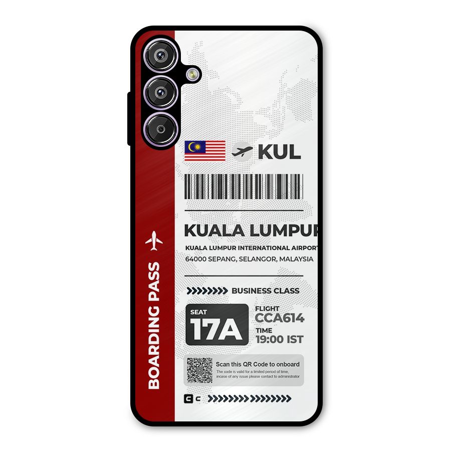 International Boarding Pass Kuala Lumpur Metal Back Case for Galaxy F15