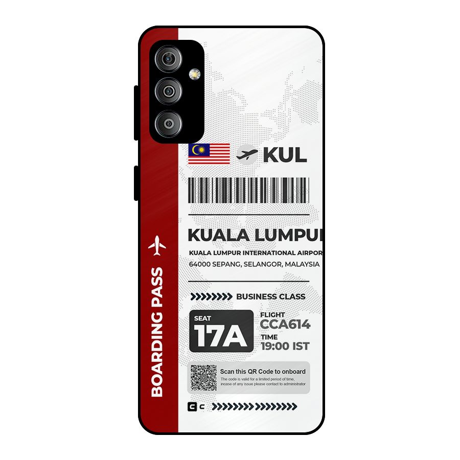 International Boarding Pass Kuala Lumpur Metal Back Case for Galaxy F23