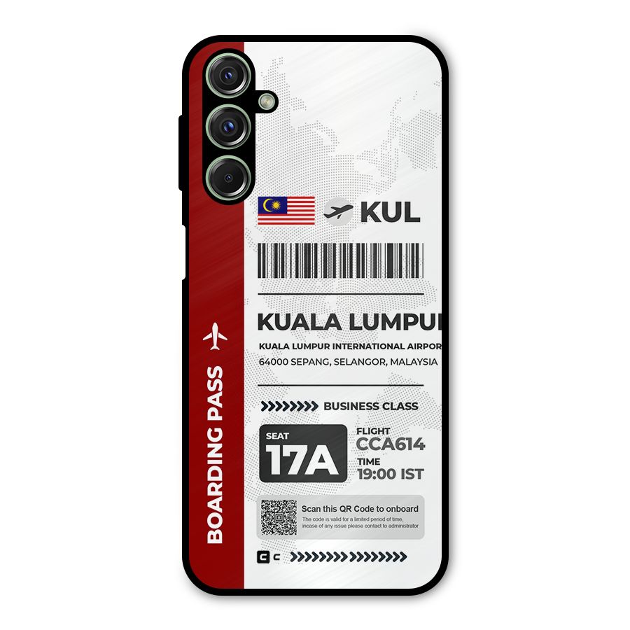 International Boarding Pass Kuala Lumpur Metal Back Case for Galaxy F34