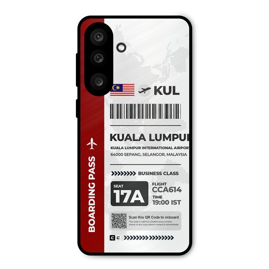 International Boarding Pass Kuala Lumpur Metal Back Case for Galaxy F56