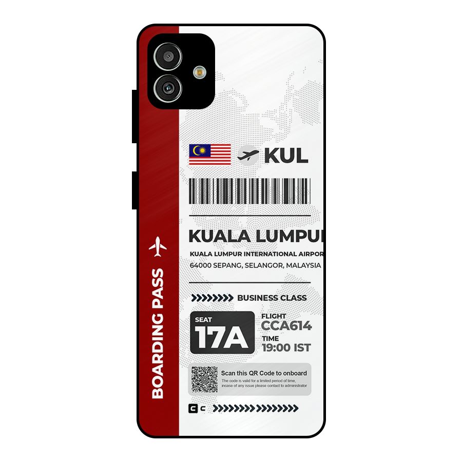 International Boarding Pass Kuala Lumpur Metal Back Case for Galaxy M13 5G