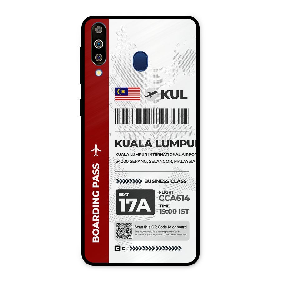 International Boarding Pass Kuala Lumpur Metal Back Case for Galaxy M30