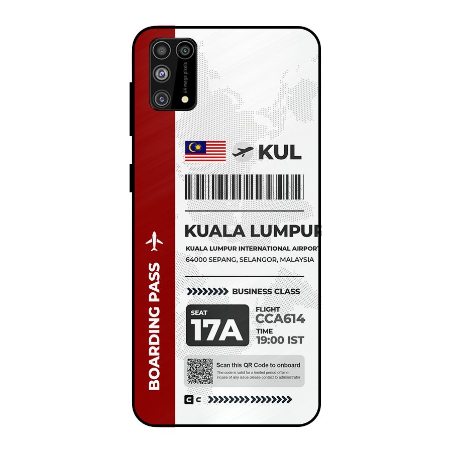International Boarding Pass Kuala Lumpur Metal Back Case for Galaxy M31