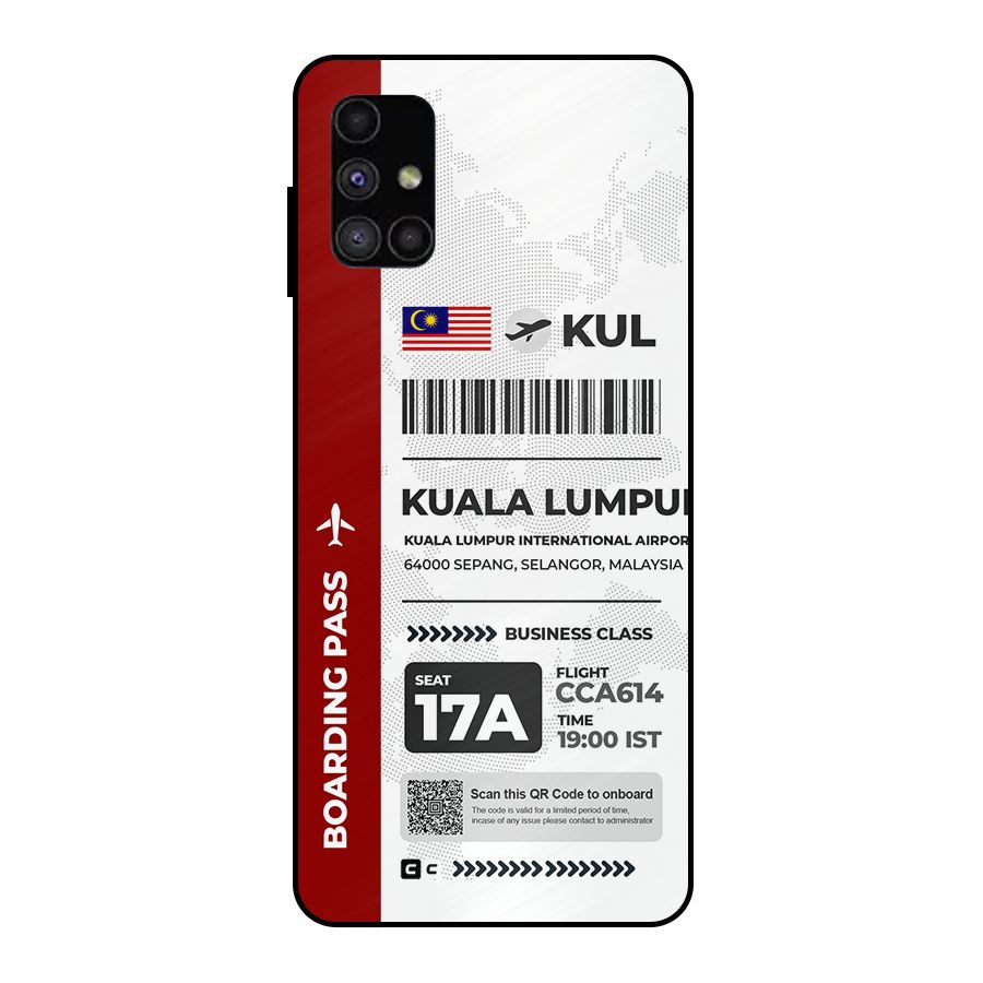 International Boarding Pass Kuala Lumpur Metal Back Case for Galaxy M51
