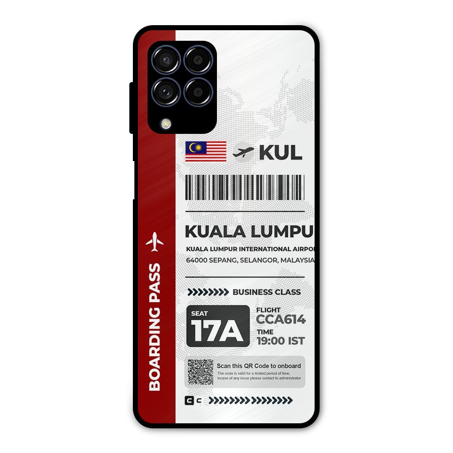 International Boarding Pass Kuala Lumpur Metal Back Case for Galaxy M53 5G