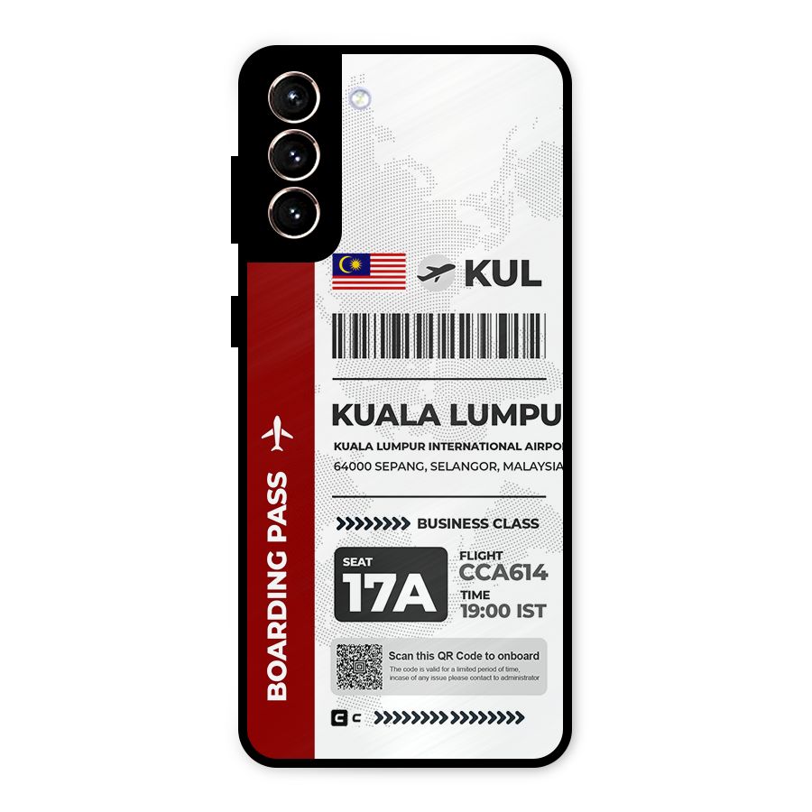 International Boarding Pass Kuala Lumpur Metal Back Case for Galaxy S21 Plus