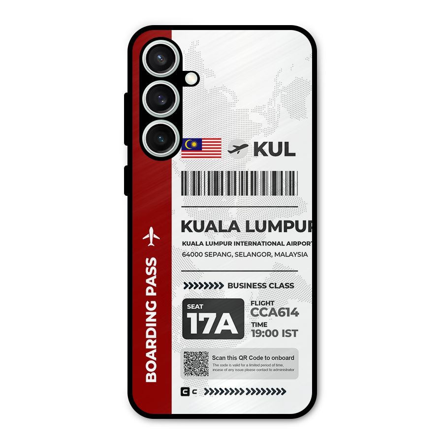 International Boarding Pass Kuala Lumpur Metal Back Case for Galaxy S23 FE