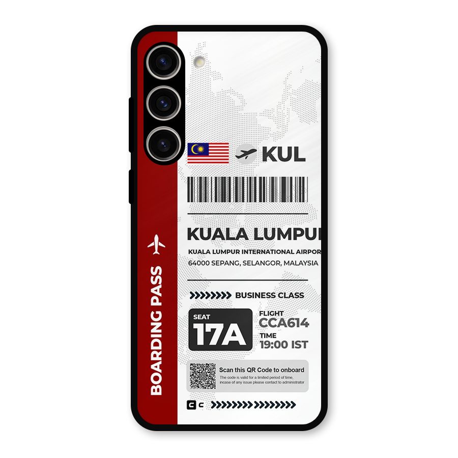 International Boarding Pass Kuala Lumpur Metal Back Case for Galaxy S23 Plus