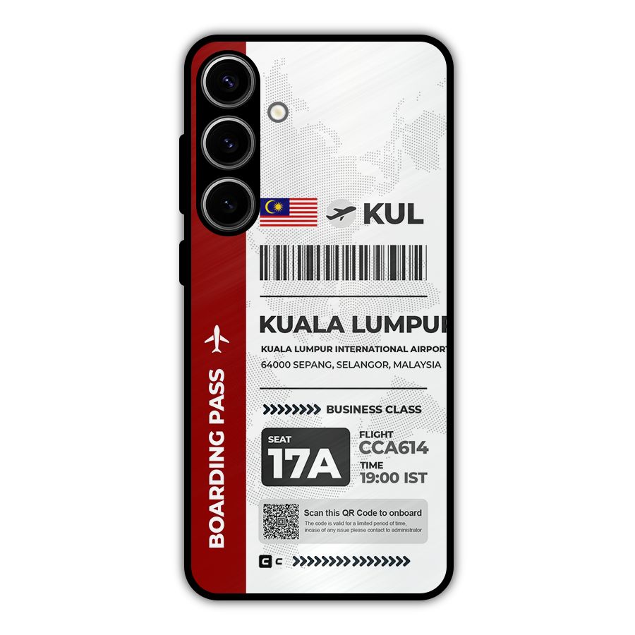 International Boarding Pass Kuala Lumpur Metal Back Case for Galaxy S24 Plus