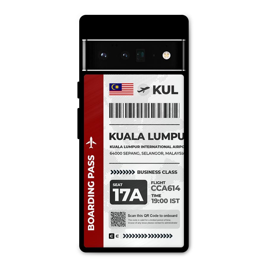 International Boarding Pass Kuala Lumpur Metal Back Case for Google Pixel 6 Pro