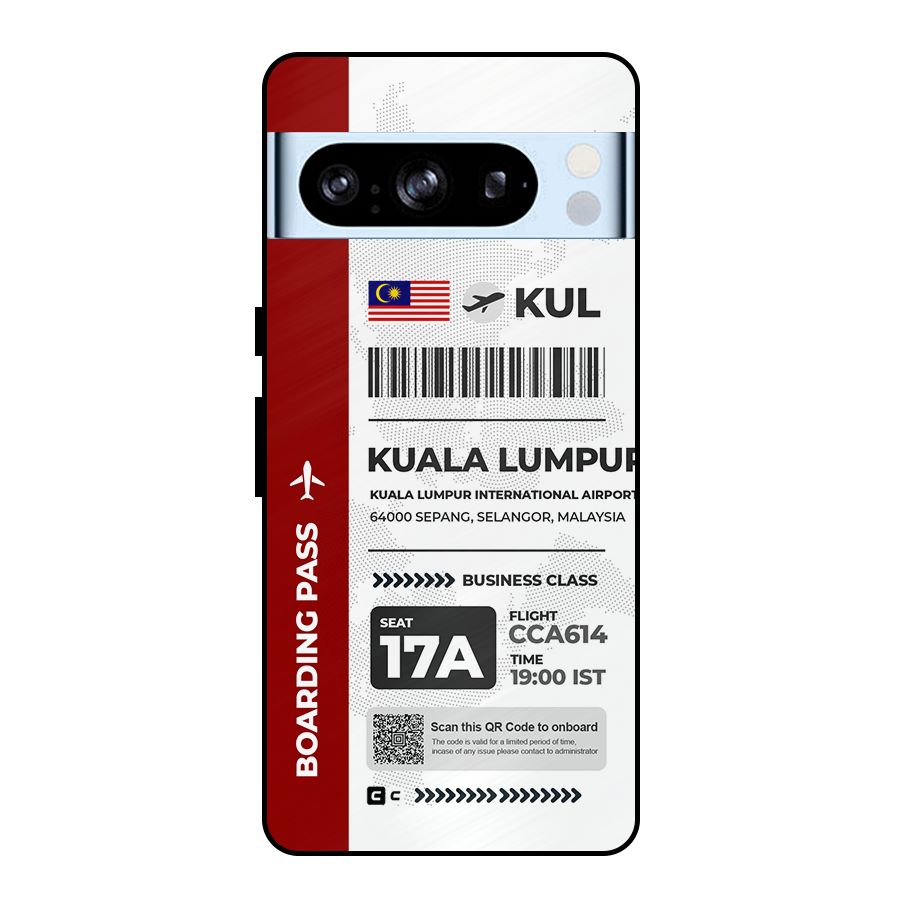International Boarding Pass Kuala Lumpur Metal Back Case for Google Pixel 8 Pro