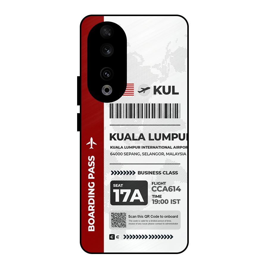 International Boarding Pass Kuala Lumpur Metal Back Case for Honor 90