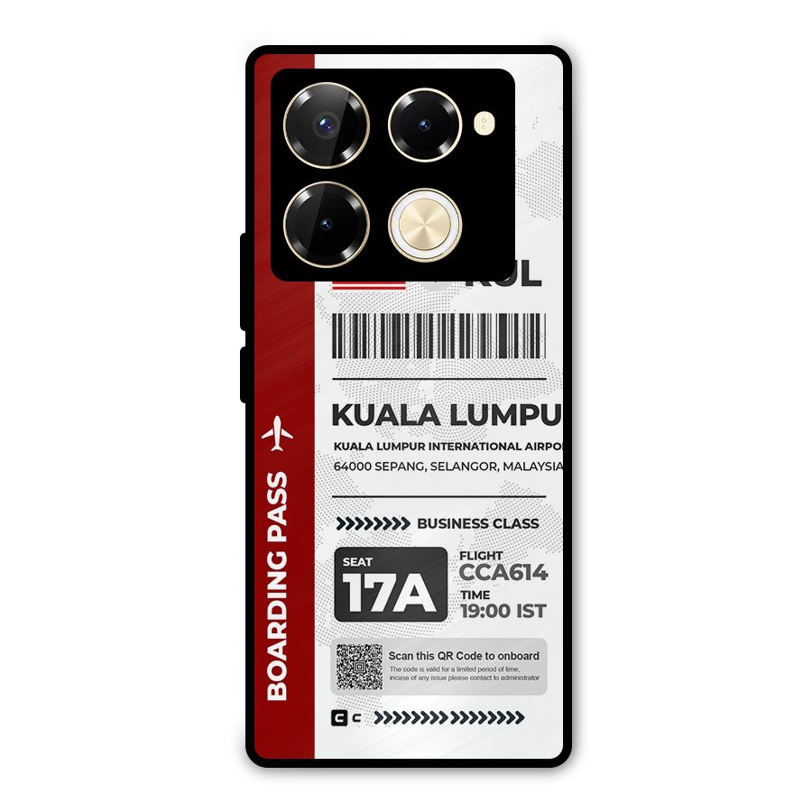 International Boarding Pass Kuala Lumpur Metal Back Case for Infinix Note 40 Pro