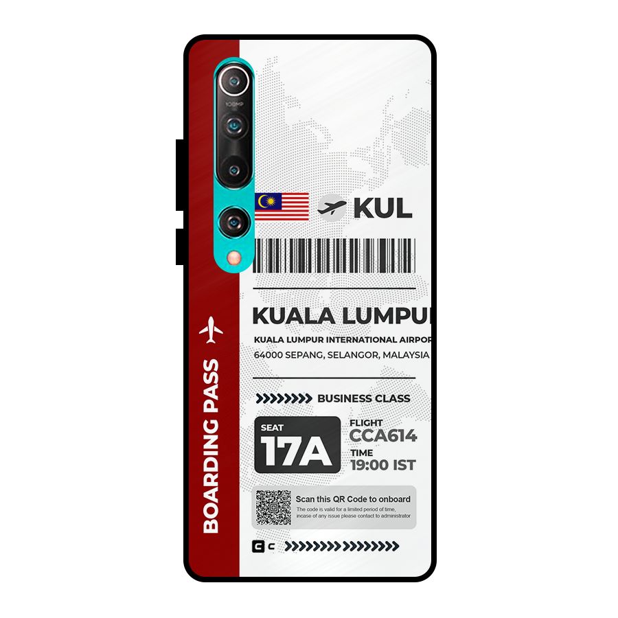 International Boarding Pass Kuala Lumpur Metal Back Case for Mi 10