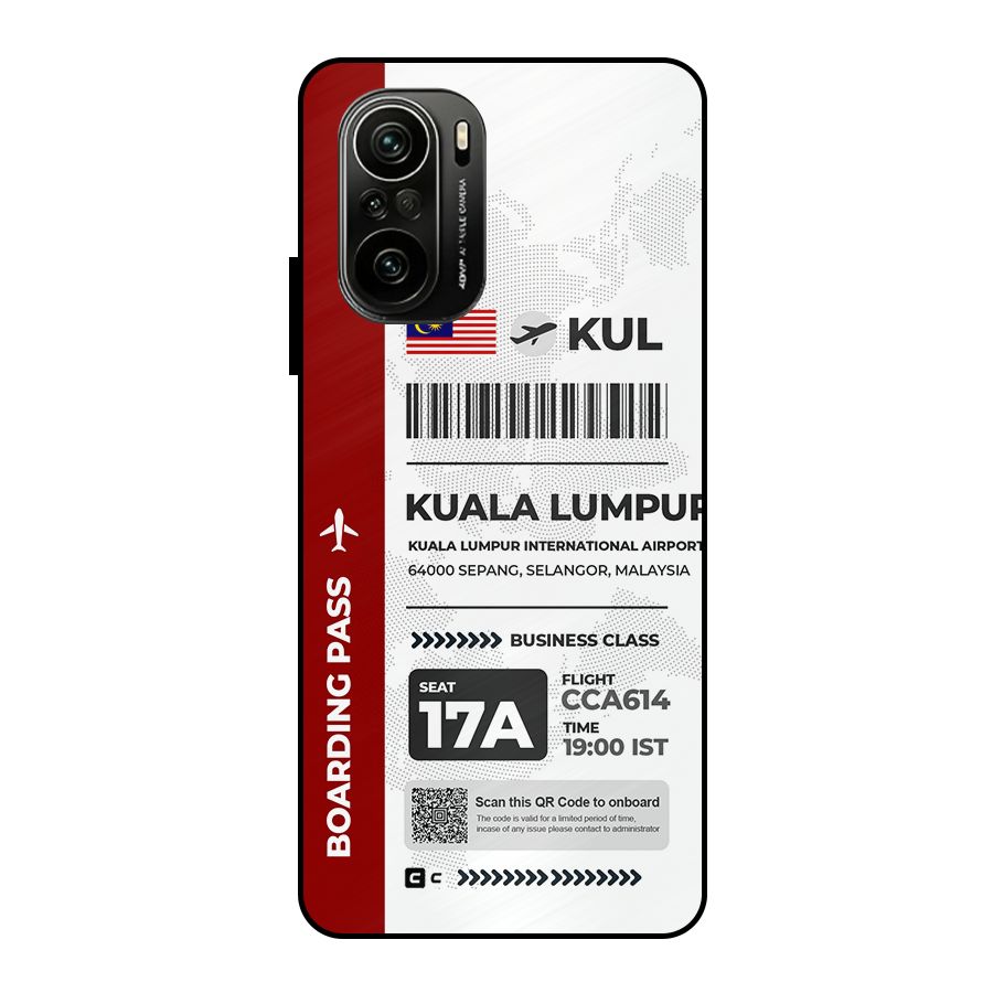 International Boarding Pass Kuala Lumpur Metal Back Case for Mi 11x