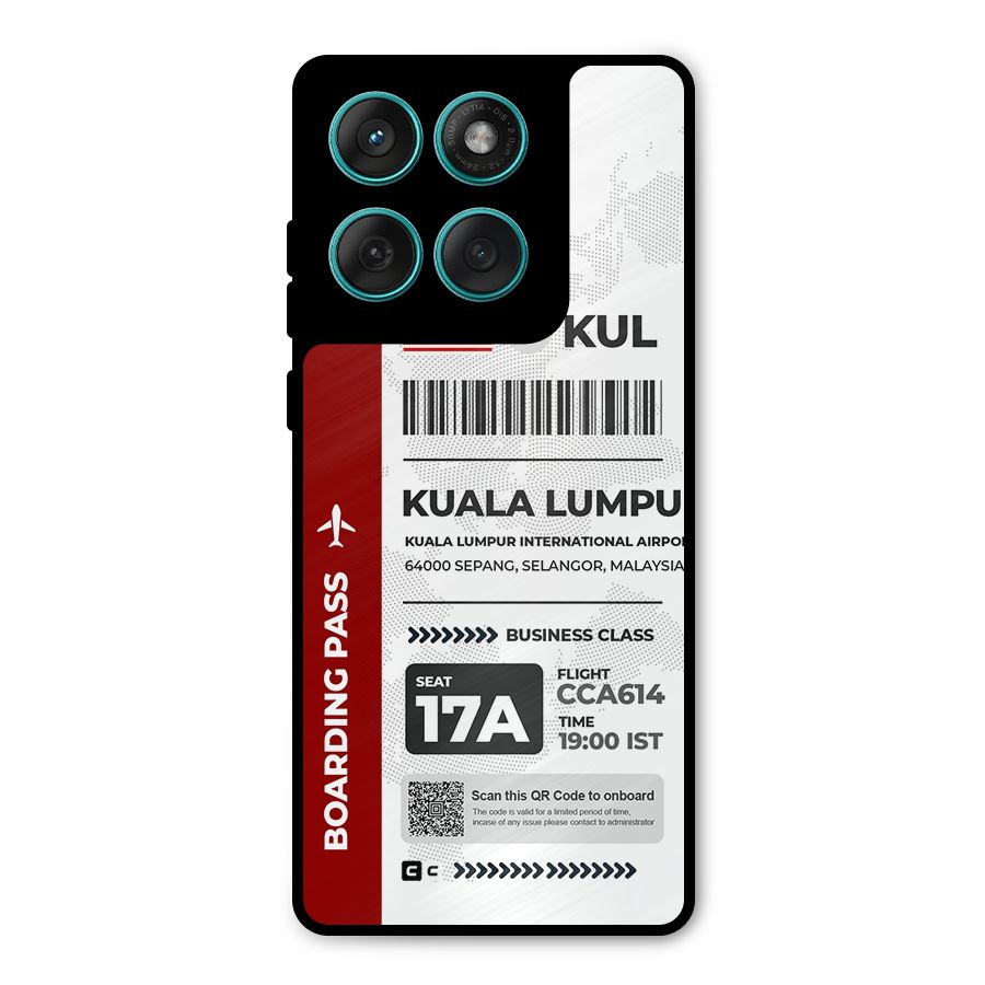 International Boarding Pass Kuala Lumpur Metal Back Case for Motorola Edge 60