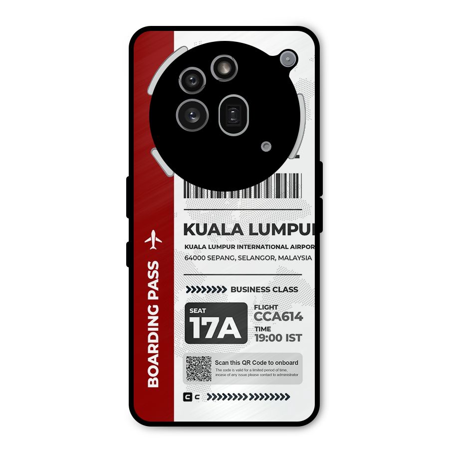 International Boarding Pass Kuala Lumpur Metal Back Case for Nothing Phone 3a Pro