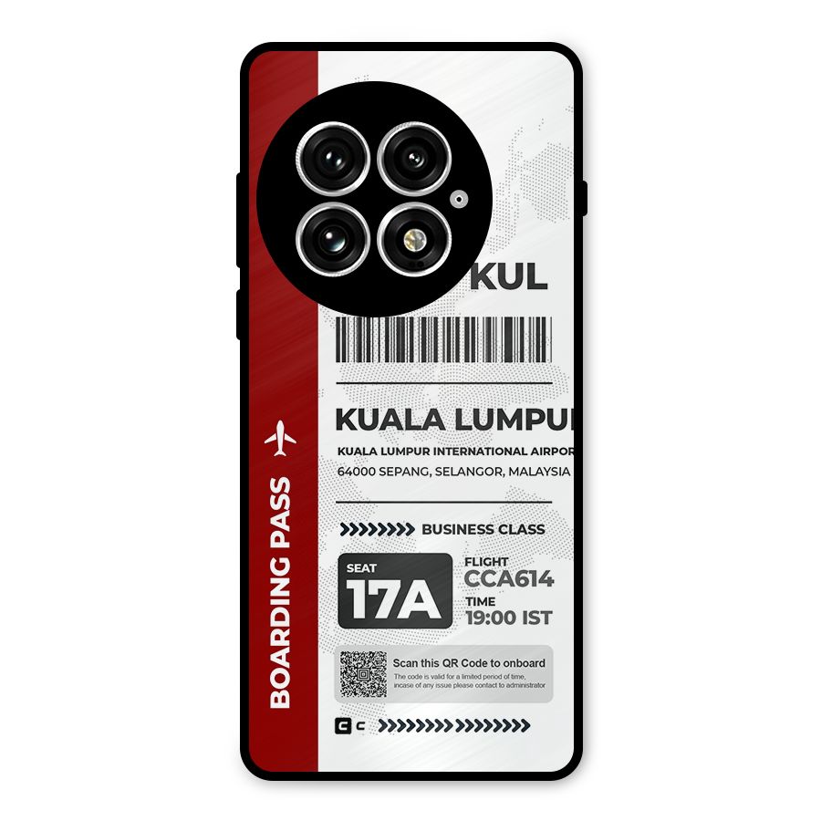 International Boarding Pass Kuala Lumpur Metal Back Case for OnePlus 13