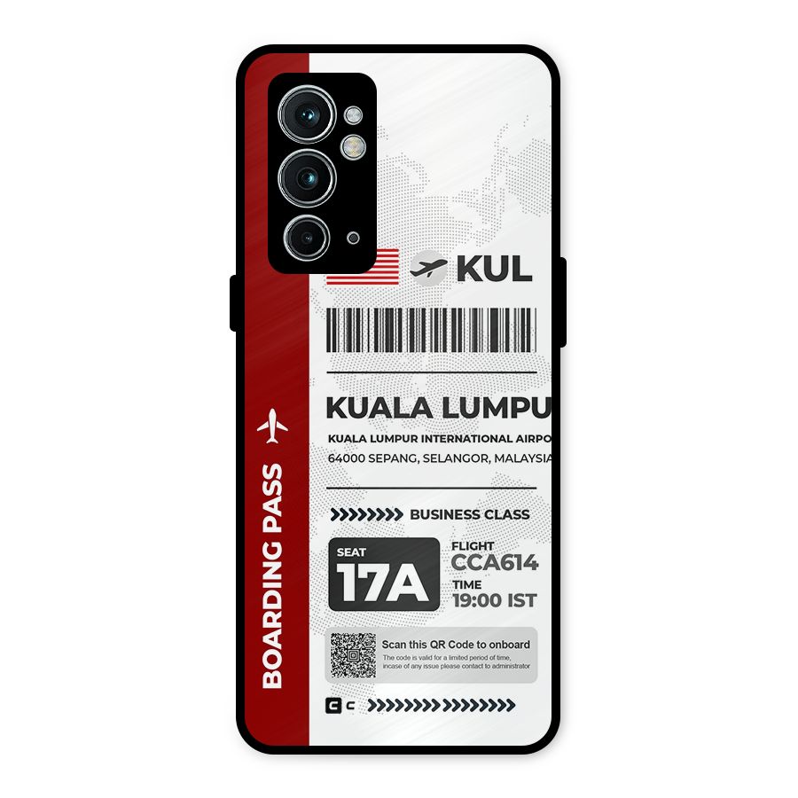 International Boarding Pass Kuala Lumpur Metal Back Case for OnePlus 9RT 5G