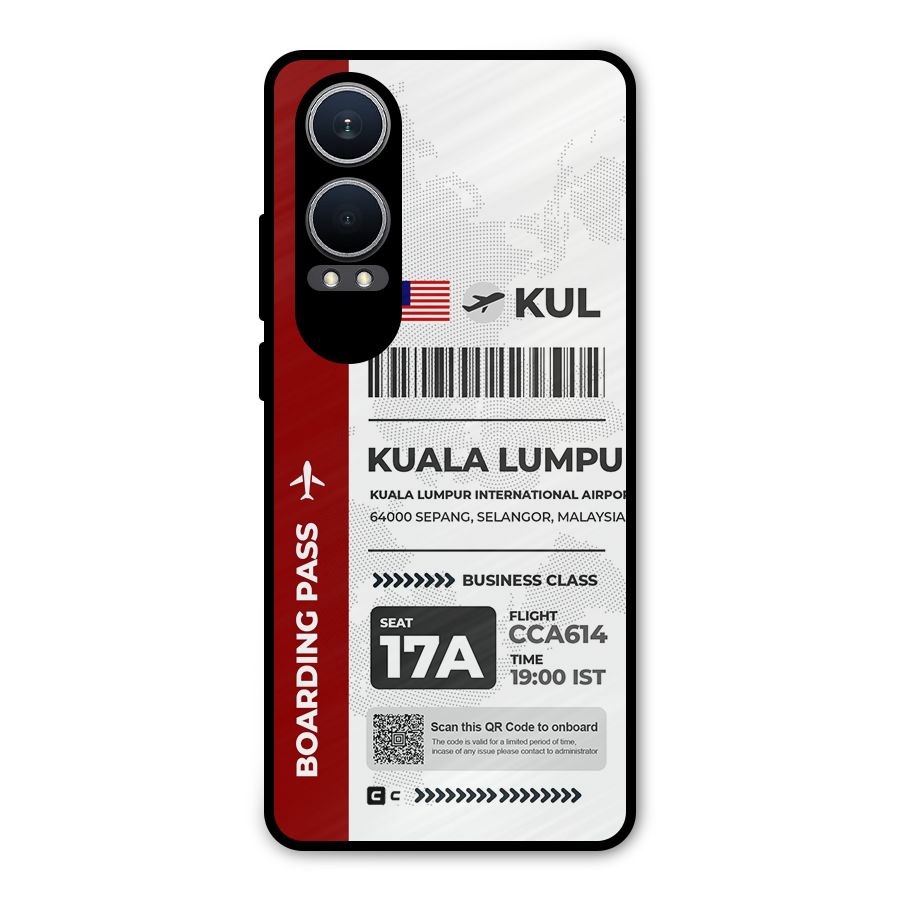 International Boarding Pass Kuala Lumpur Metal Back Case for OnePlus Nord CE4 Lite