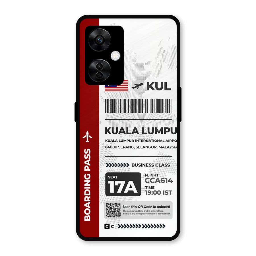 International Boarding Pass Kuala Lumpur Metal Back Case for OnePlus Nord CE 3 Lite
