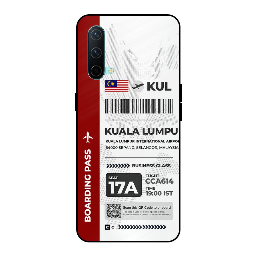International Boarding Pass Kuala Lumpur Metal Back Case for OnePlus Nord CE 5G