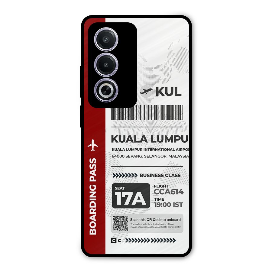 International Boarding Pass Kuala Lumpur Metal Back Case for Oppo A3 Pro