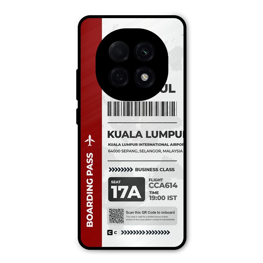 International Boarding Pass Kuala Lumpur Metal Back Case for Oppo F29 Pro