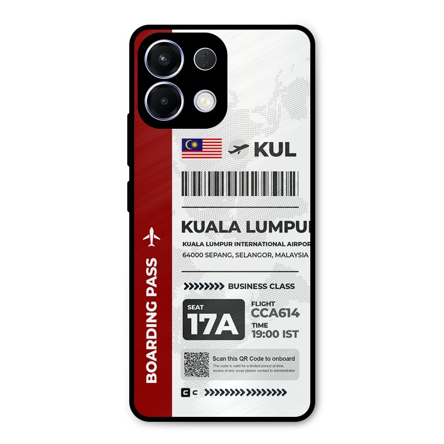 International Boarding Pass Kuala Lumpur Metal Back Case for Oppo K13