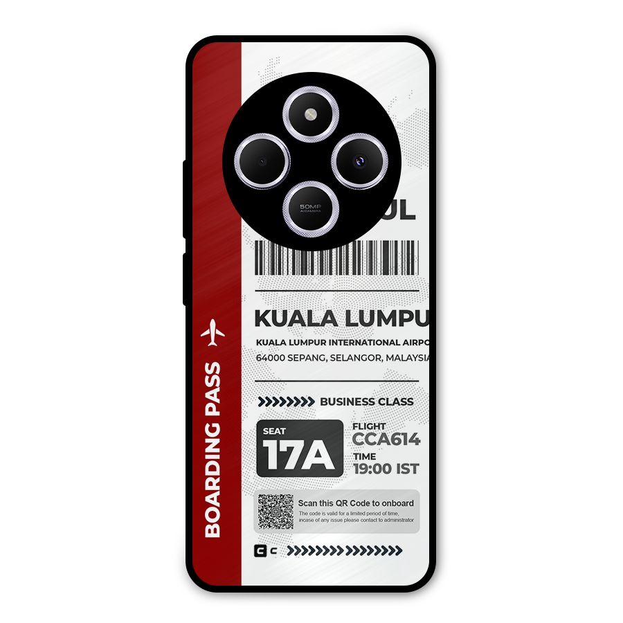 International Boarding Pass Kuala Lumpur Metal Back Case for Poco C75 5G
