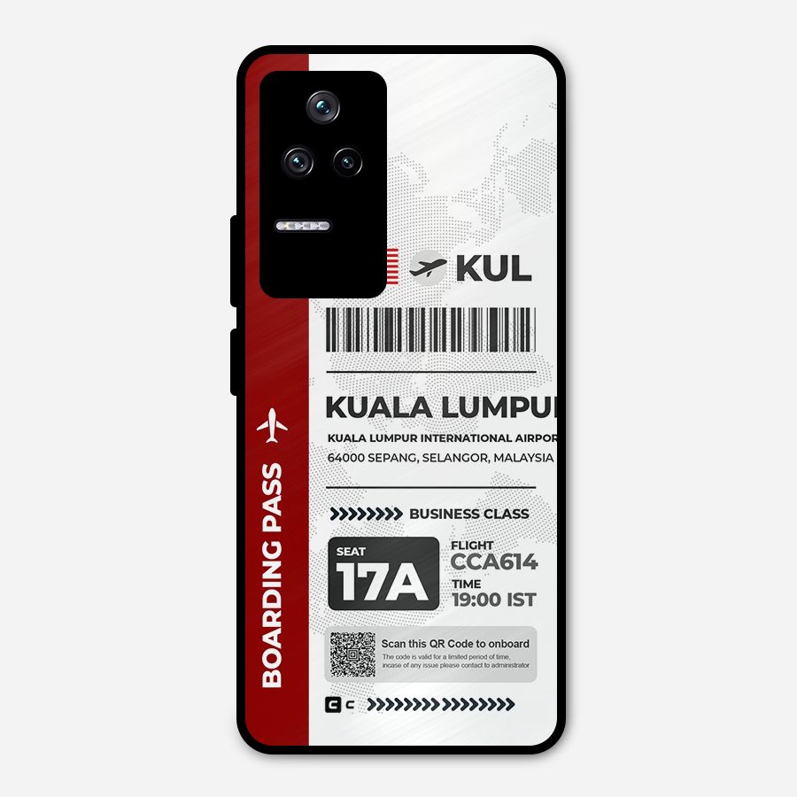 International Boarding Pass Kuala Lumpur Metal Back Case for Poco F4 5G