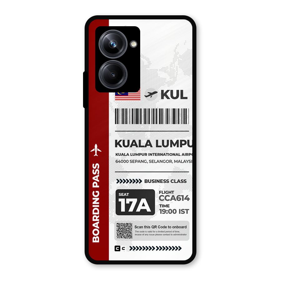 International Boarding Pass Kuala Lumpur Metal Back Case for Realme 10 Pro