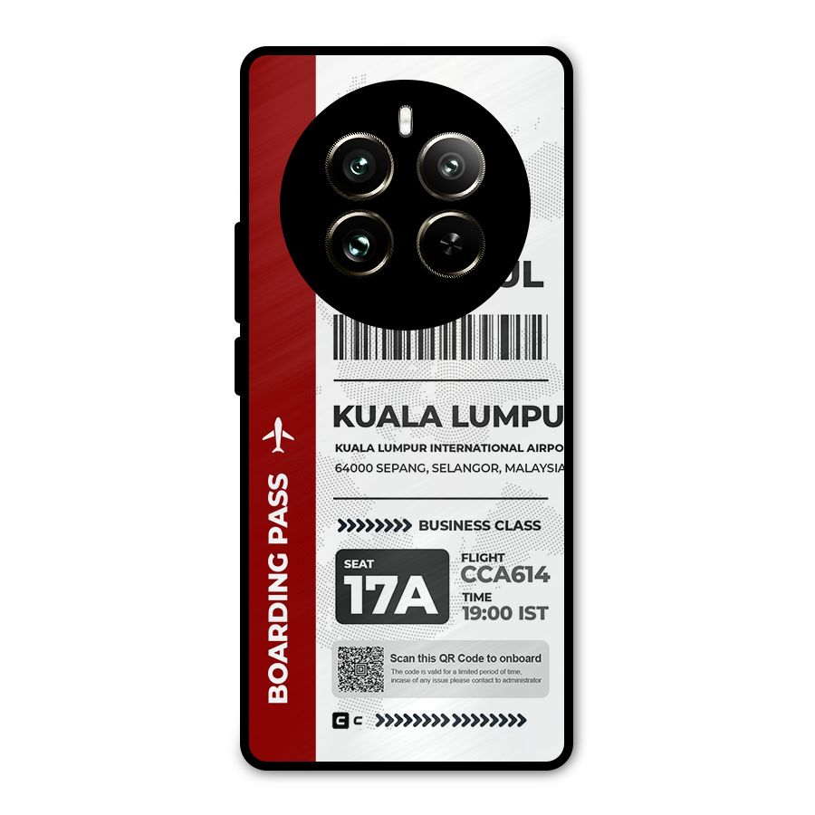 International Boarding Pass Kuala Lumpur Metal Back Case for Realme 12 Pro