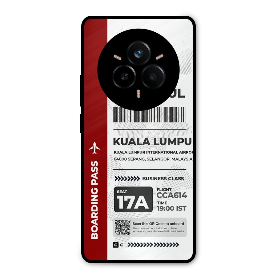 International Boarding Pass Kuala Lumpur Metal Back Case for Realme 14 Pro Plus