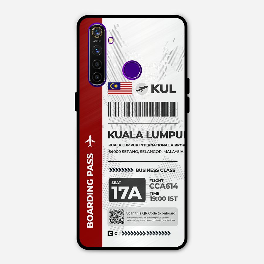 International Boarding Pass Kuala Lumpur Metal Back Case for Realme 5 Pro
