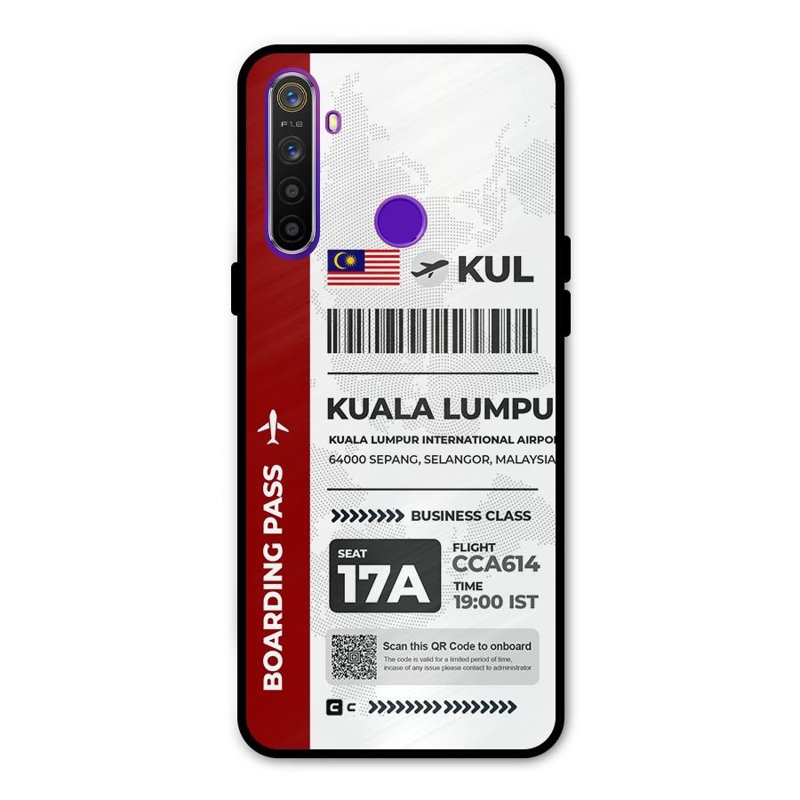 International Boarding Pass Kuala Lumpur Metal Back Case for Realme 5i