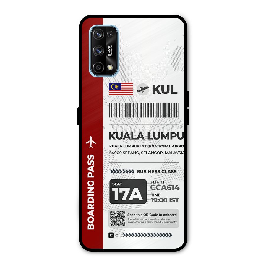 International Boarding Pass Kuala Lumpur Metal Back Case for Realme 7 Pro
